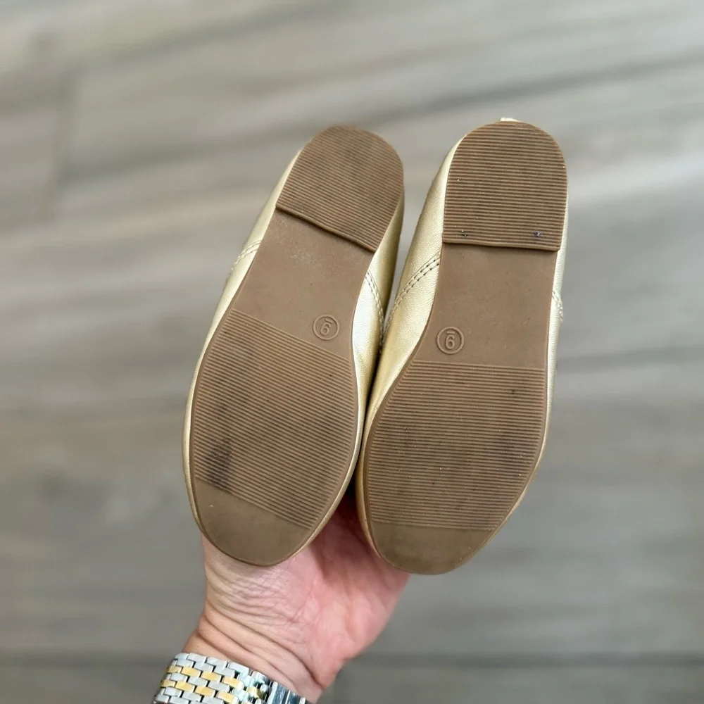 Gold Kids Ballet Flats size 9 old navy